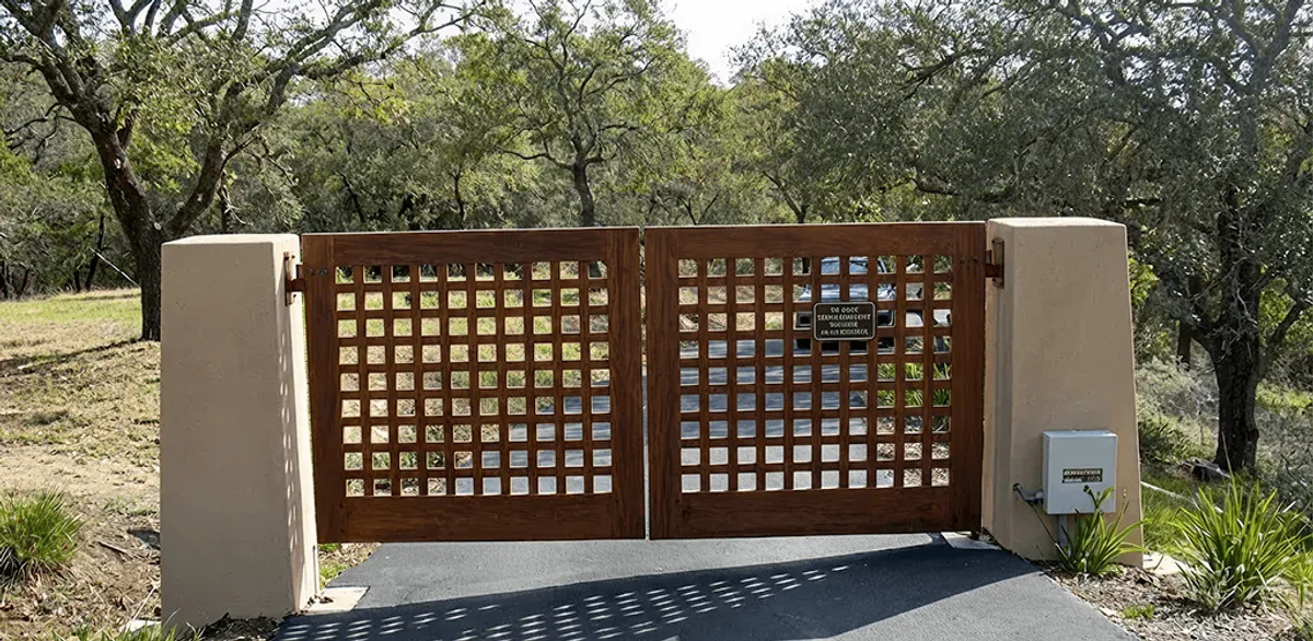Driveway gate installation for a residential property in Boston, MA