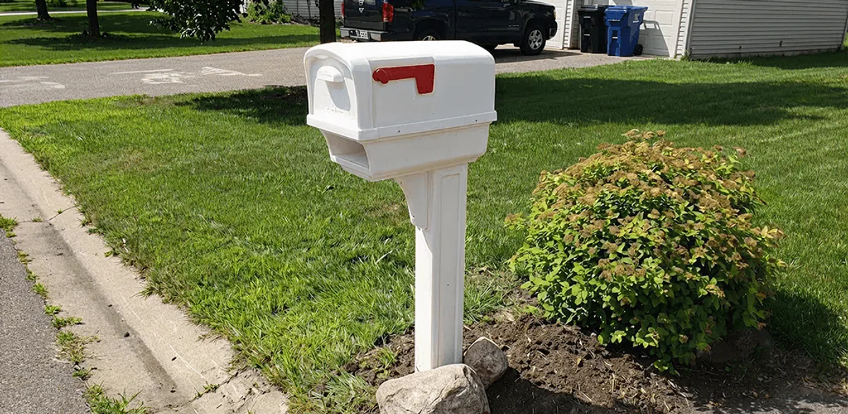 Mailbox installation for a residential curbside mailbox in Boston, MA